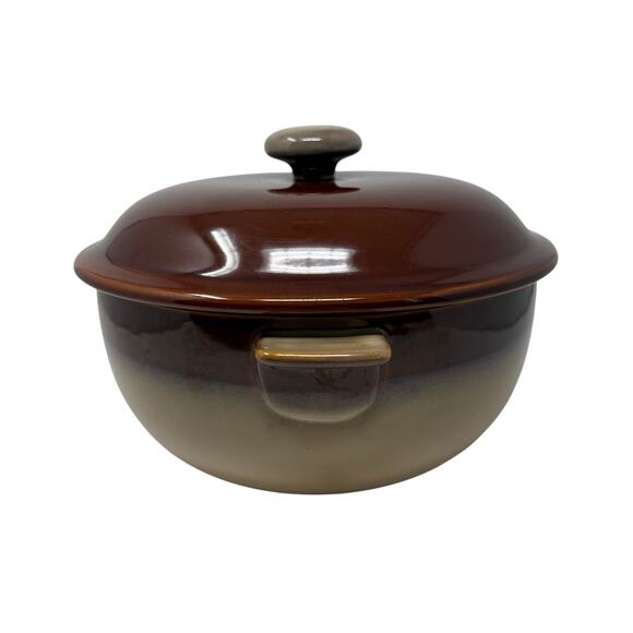 Sango Splash Brown 4951 Stoneware 3 Qt Covered Casserole Dutch Oven - Picture 9 of 10